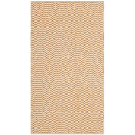 Safavieh Montauk Accent Hand Woven Rug, Ivory and Rust - 2 ft.-6 in. x 4 ft. MTK515L-24